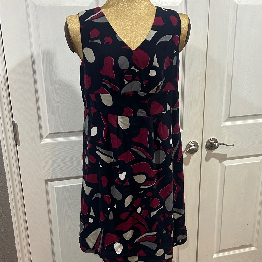 George Women's Midi Dress - Black and Red Abstract